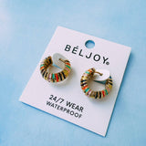 Elly Colorful Hoop Earrings - Lace and Grace Boutique