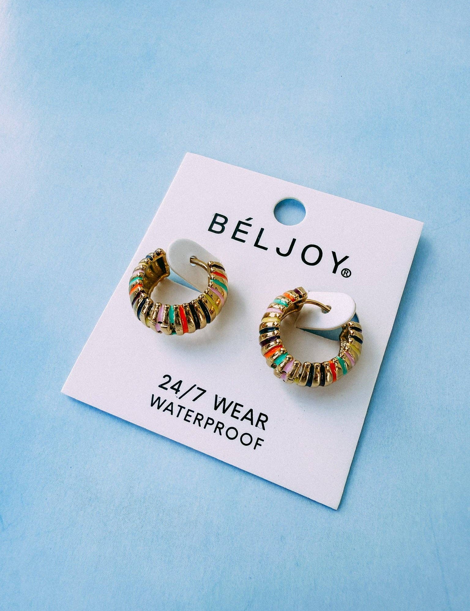 Elly Colorful Hoop Earrings - Lace and Grace Boutique