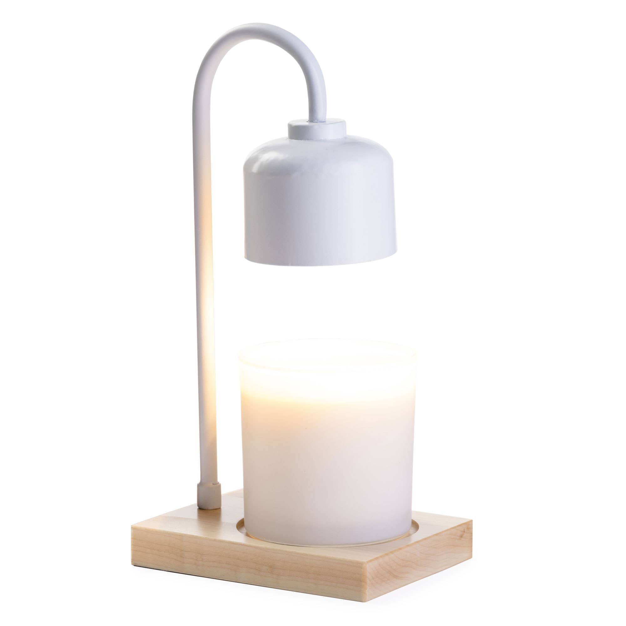 White & Wood Arched Candle Warmer Lamp - Lace and Grace Boutique