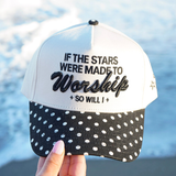 Stars Were Made to Worship Trucker Hat - Black Polka Dot