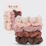 Kitsch Textured Scrunchie Set - Terracotta