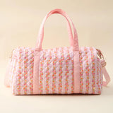 On-The-Go Quilted Weekender Bag - Petal Parade Pink - Lace and Grace Boutique