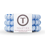 Teleties Spiral Hair Coils | Large - Washed Denim Hair Ties