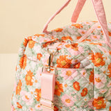 On-The-Go Quilted Weekender Bag - Bouquet Beauty Sage - Lace and Grace Boutique
