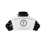 Teleties Classic Claw Clip | Medium - Black Polka Dot Party