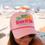I’m Nicer When I’m Tan Trucker Hat - Pink - Lace and Grace Boutique