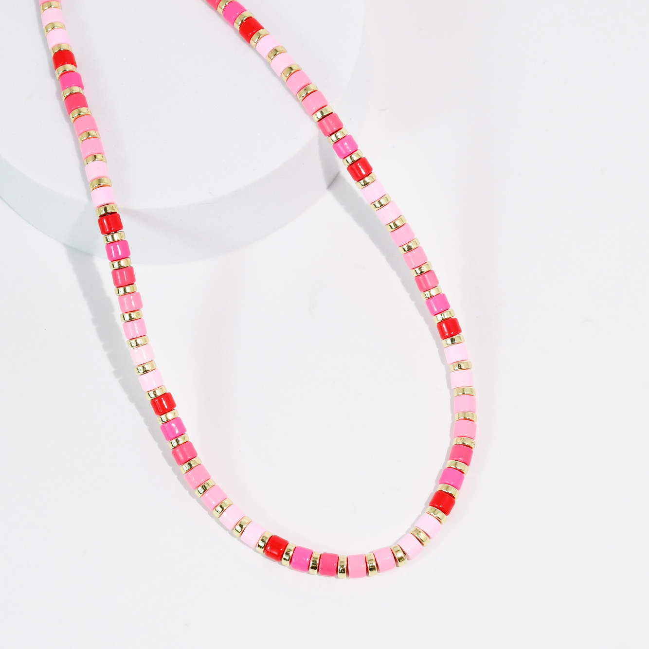 Pinks Tile Necklace - Lace and Grace Boutique