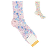 Spring Floral Comfort Cotton Knit Socks