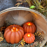 Orange Pumpkin Carved Moving Flame 4.5x2.75in - Lace and Grace Boutique