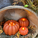 Orange Pumpkin Carved Moving Flame 4.5x2.75in - Lace and Grace Boutique