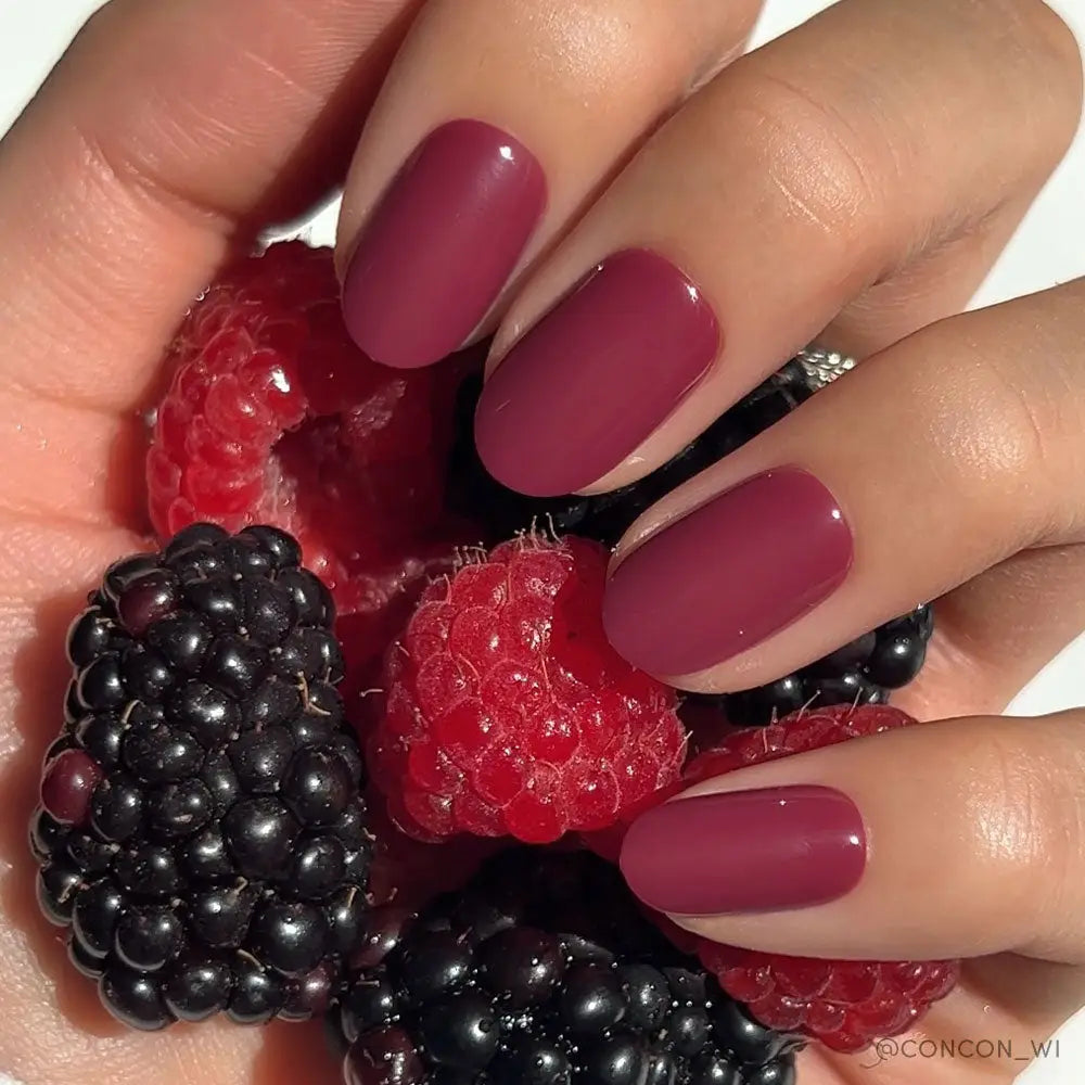 Glamnetic Press On Nails - Berry Maroon - Lace and Grace Boutique