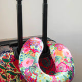 Natural Life Travel Neck Pillow - Pink Painted Garden